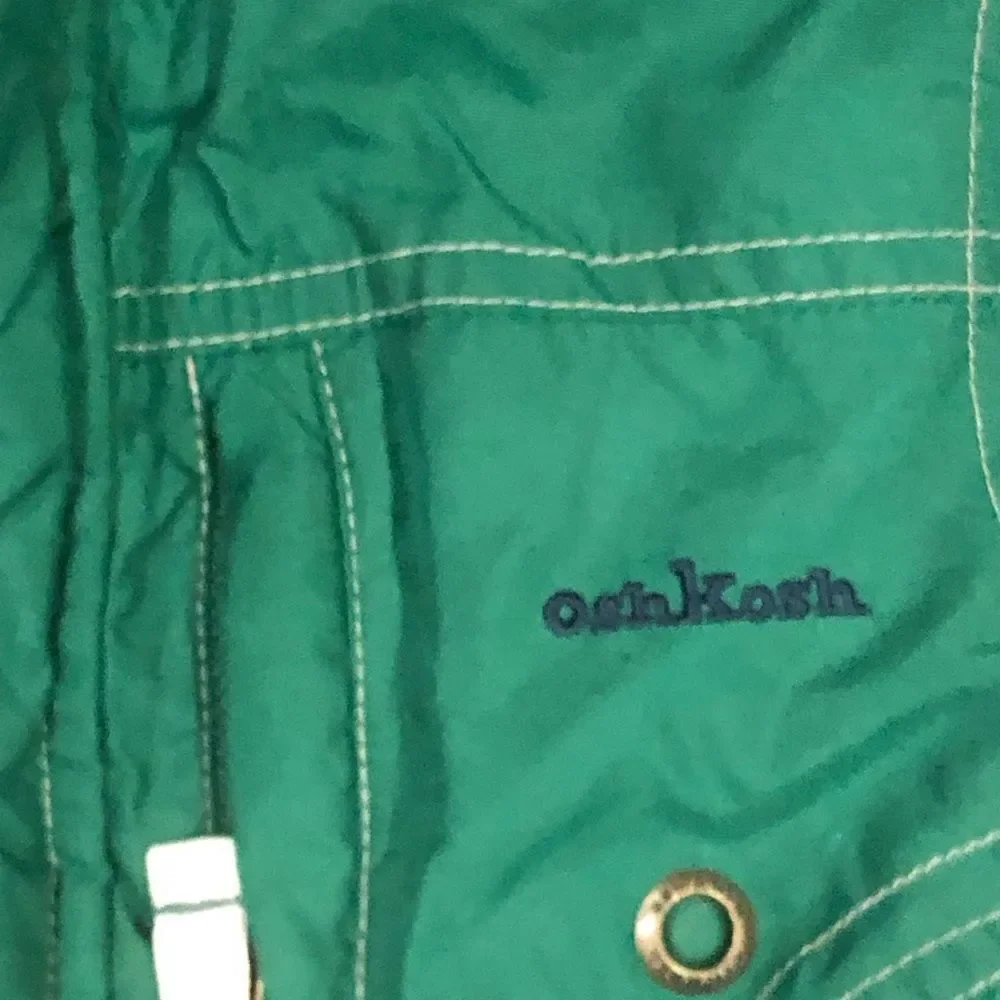 Boys OshKosh B'gosh Snowsuit Size 12M Forest Green and White Snow Set 2 Pieces
